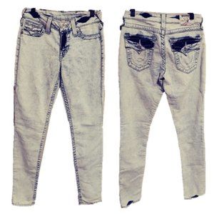 True Religion Acid Wash Skinny Jeans